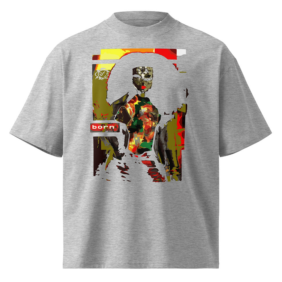 Miniature : Unisex organic oversized high neck t-shirt