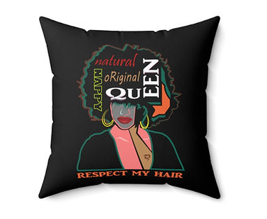 Decorative Nappy Roots faux suede square pillow from the ALOQWIN designer home collection.