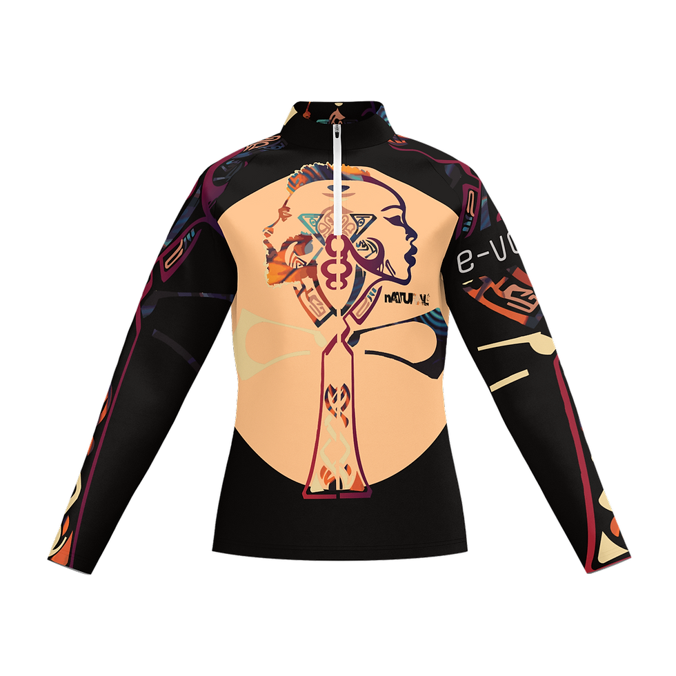 Thumbnail: Women's Long Sleeve Quarter Zip -Cotton Feel 200g