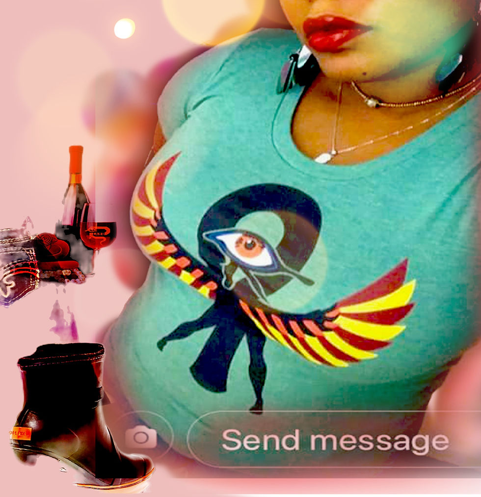 Eye-level view of a streetwear store display with hoodies and sneakers