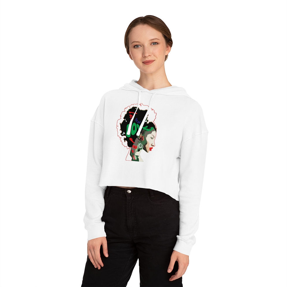 Thumbnail: NEED LOVE Women’s Cropped Hooded Sweatshirt