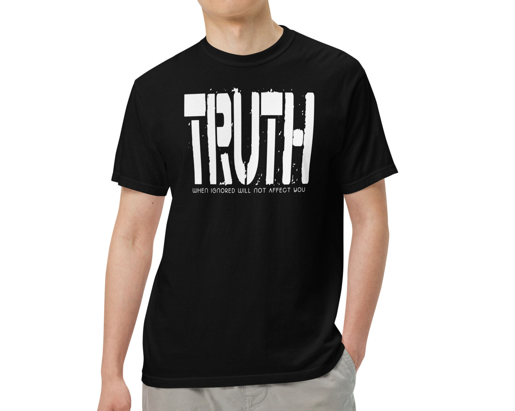 TRUTH HITS HARD Unisex garment-dyed heavyweight t-shirt