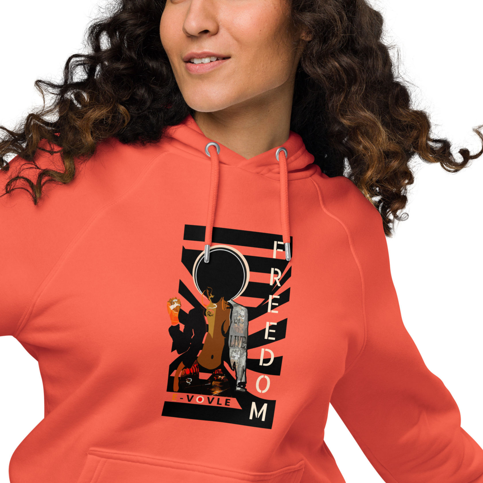 E-VOLVE YOURSELF - eco raglan hoodie unisex sizes