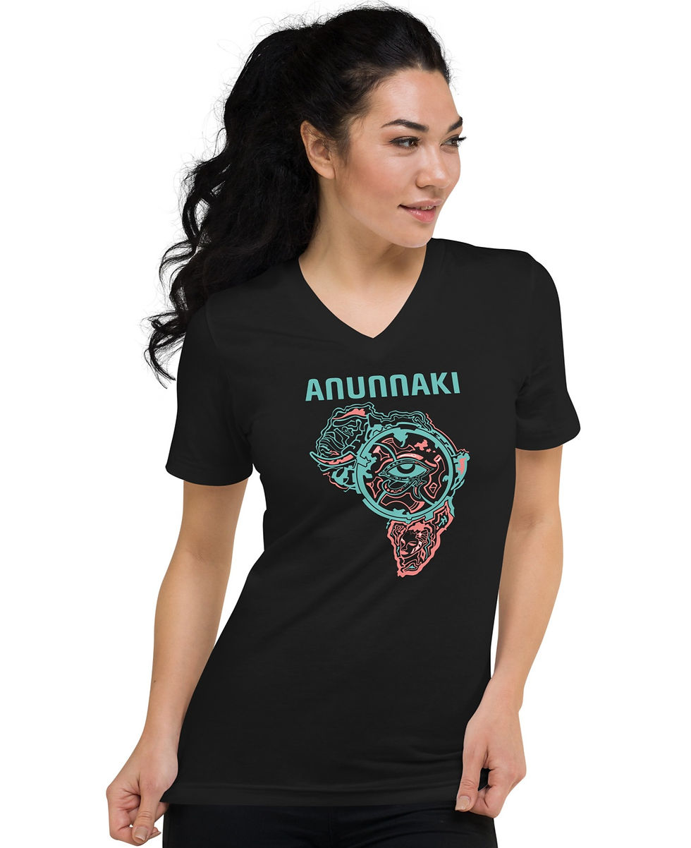 ANUNNAKI - Woman's Short Sleeve V-Neck T-Shirt