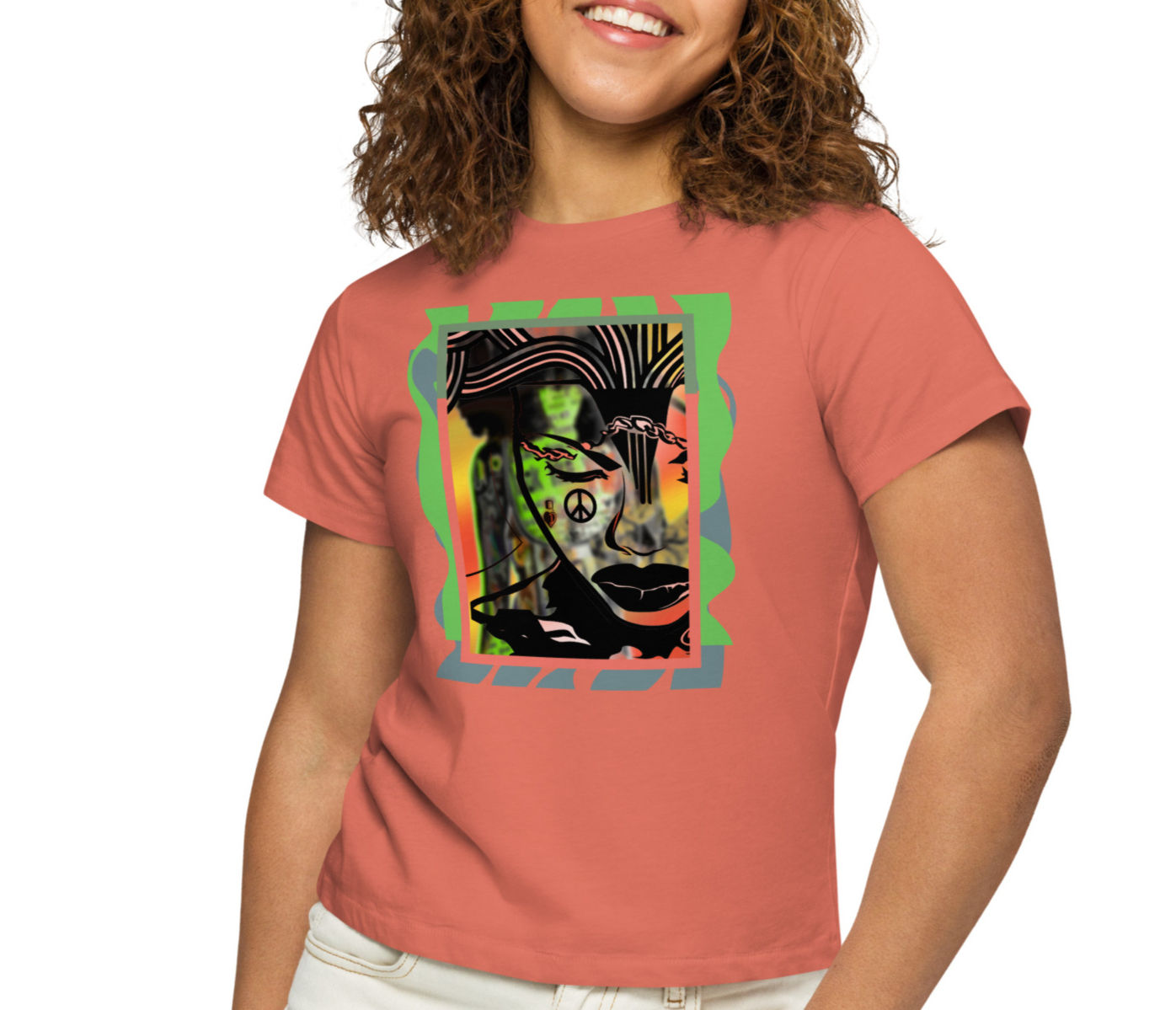 PEACE WITHIN Women's high-waisted soft t-shirt