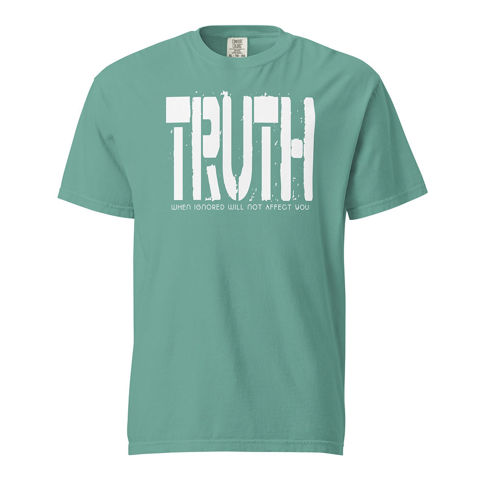 Thumbnail: TRUTH HITS HARD Unisex garment-dyed heavyweight t-shirt