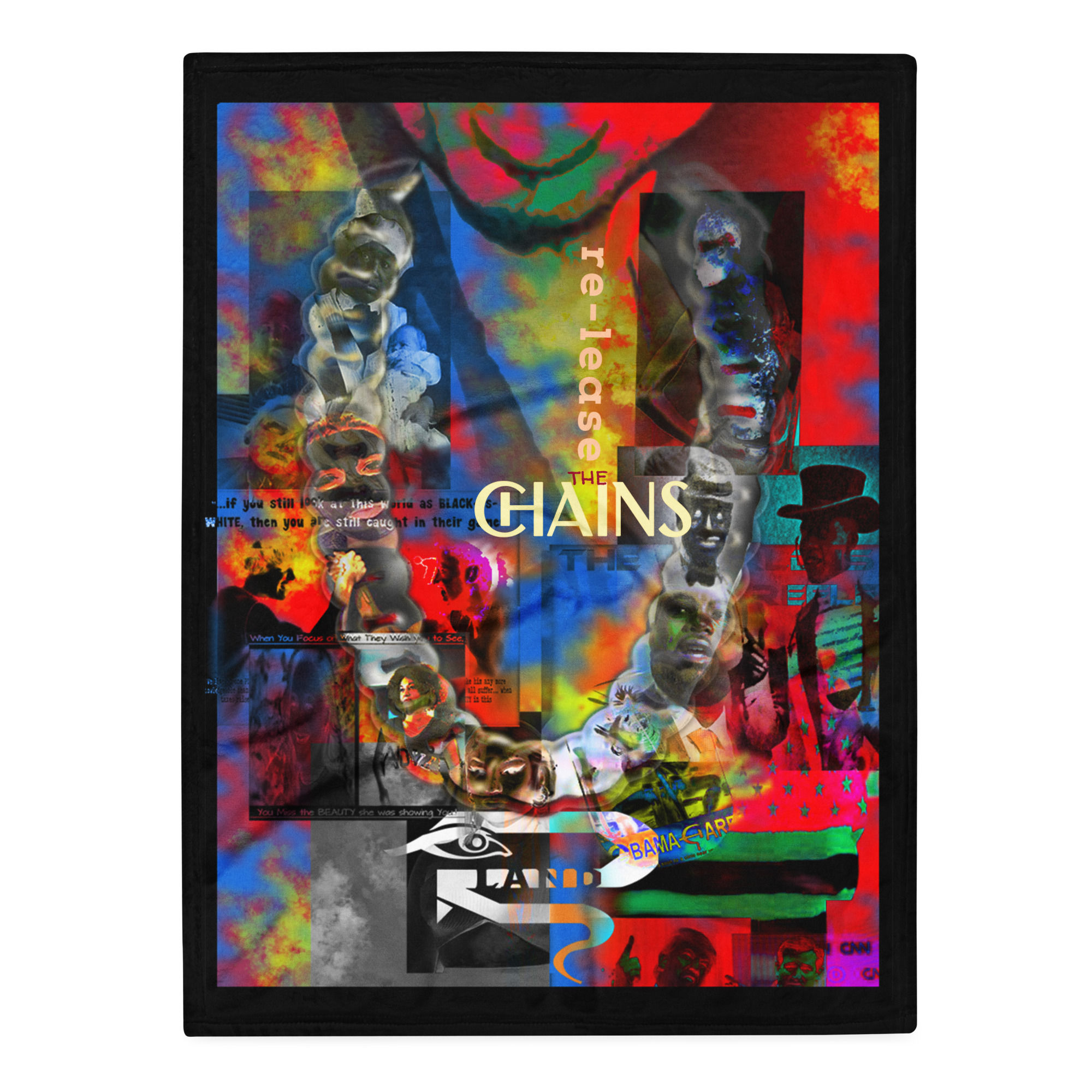 RUDE EYE LAND 73 "RE-LEASE THE CHAINS" Protective Throw Blanket