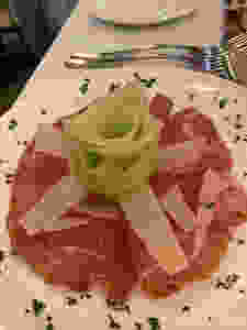 Old Ducky parma ham and melon