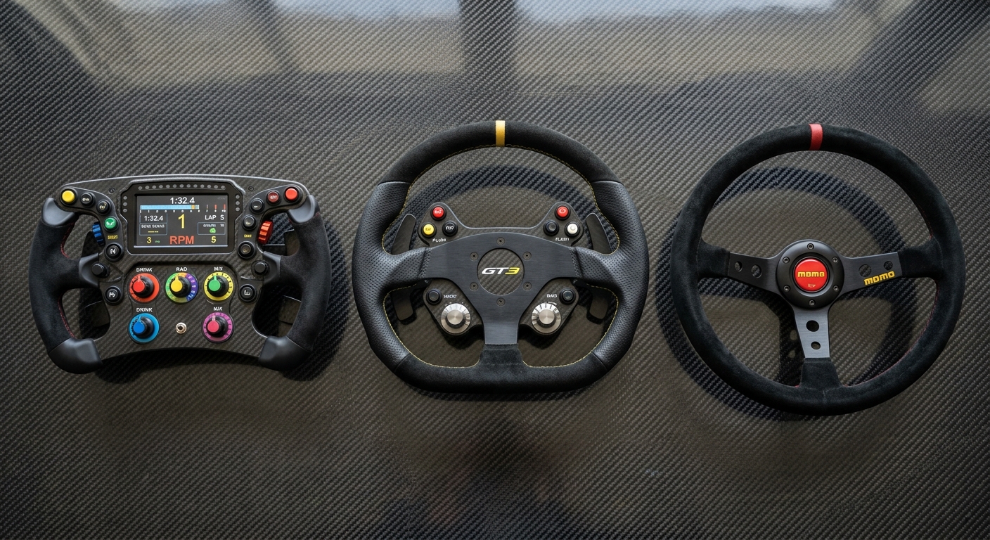 Comparing the ergonomic benefits of different wheel shapes across various racing disciplines and car classes.