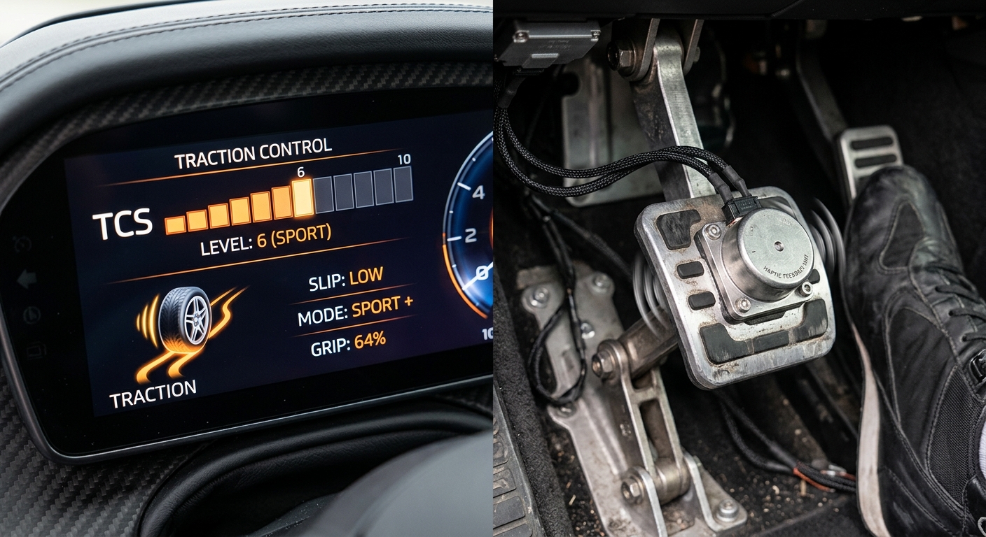 Configuring specific effects like Traction Control and Wheel Slip allows drivers to find the true limit of grip.