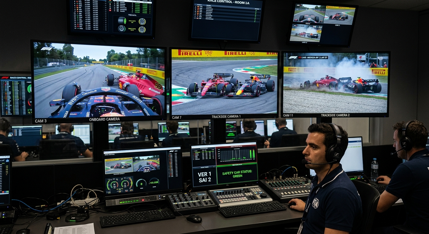 Race control monitors multiple angles to ensure that acts of sportsmanship do not create safety hazards for others.