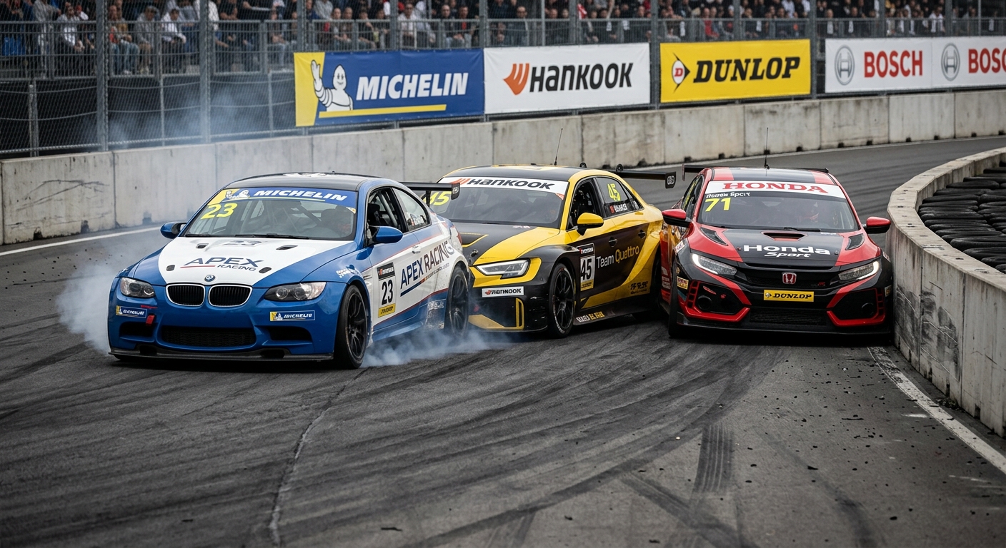 High-speed competition often leads to high-tension moments where split-second decisions determine the outcome of a race.