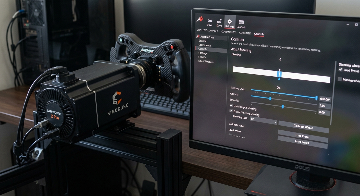 Proper steering calibration ensures that your physical inputs match the simulated car for better muscle memory.