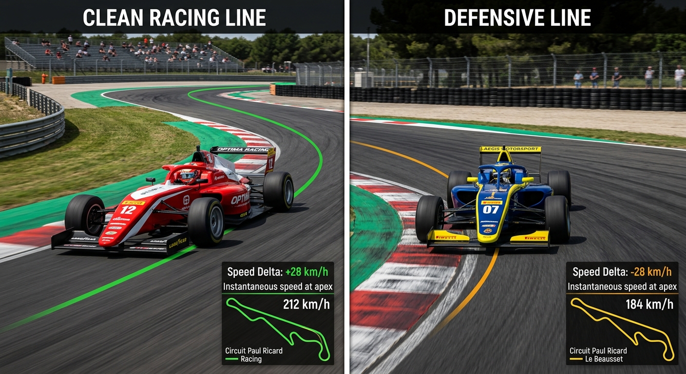 Analyzing the speed difference between two cars to identify the safest passing opportunity.