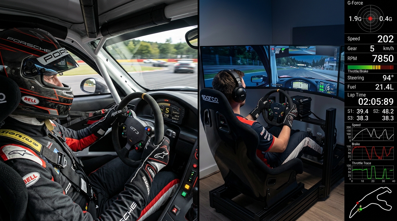 Comparing the physical sensations of a real GT3 car with the data-driven precision of a sim rig.