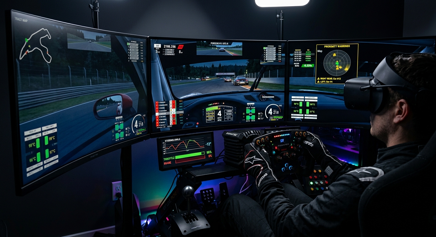 Analyzing braking pressure and throttle inputs in a post-race telemetry review to identify erratic driving patterns.