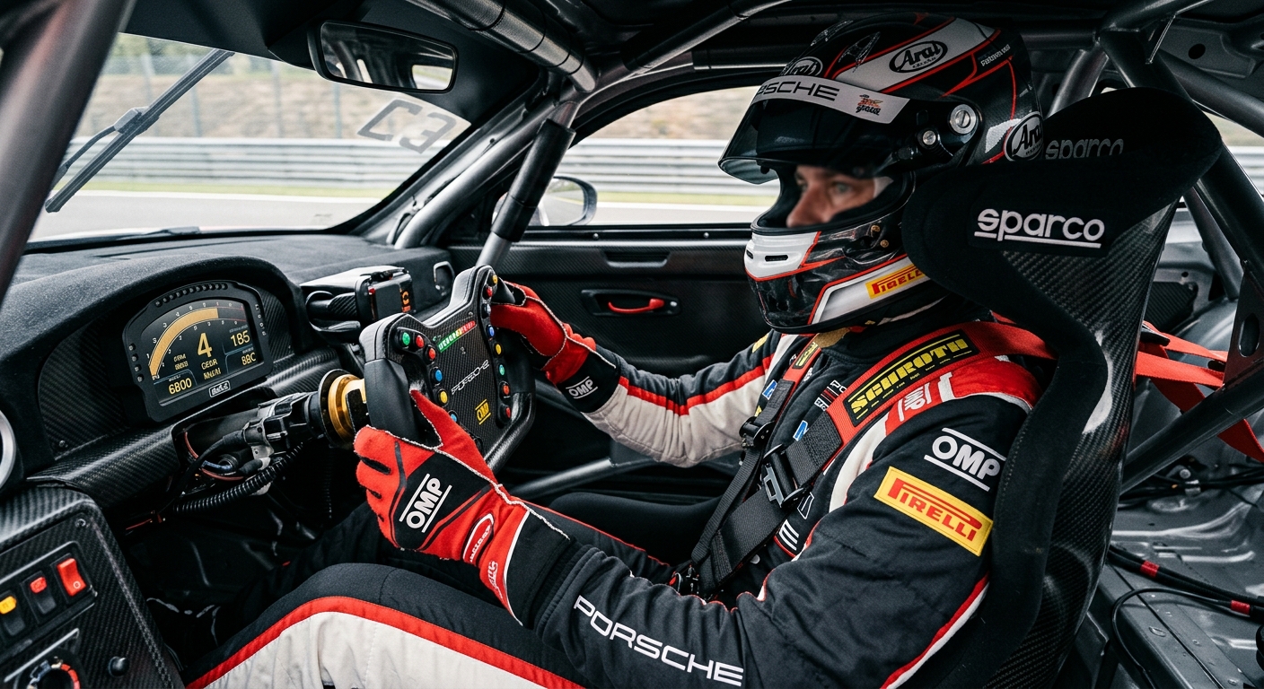 Maintaining a slight bend in the elbows and knees prevents joint strain and allows for better car control.