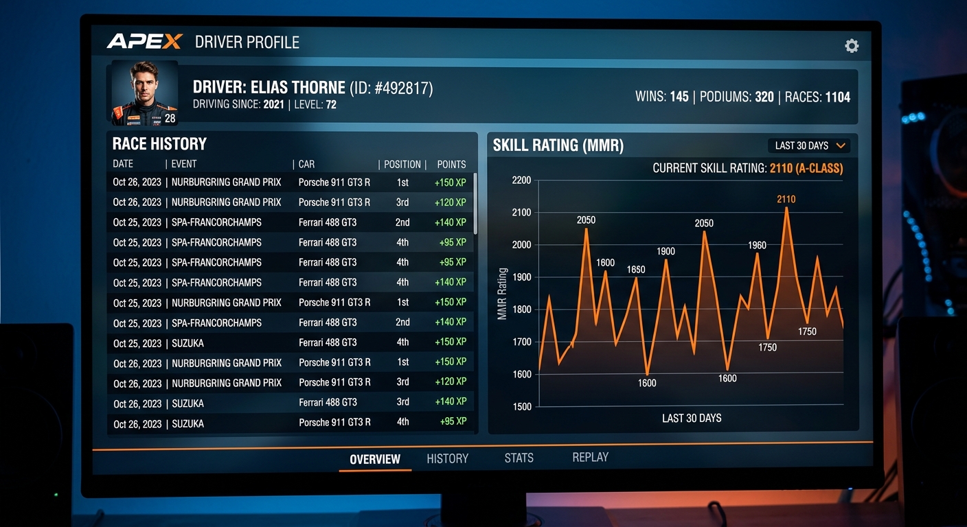 Drivers who only race mastered combinations can artificially inflate their ranking without improving their overall racing skill set.