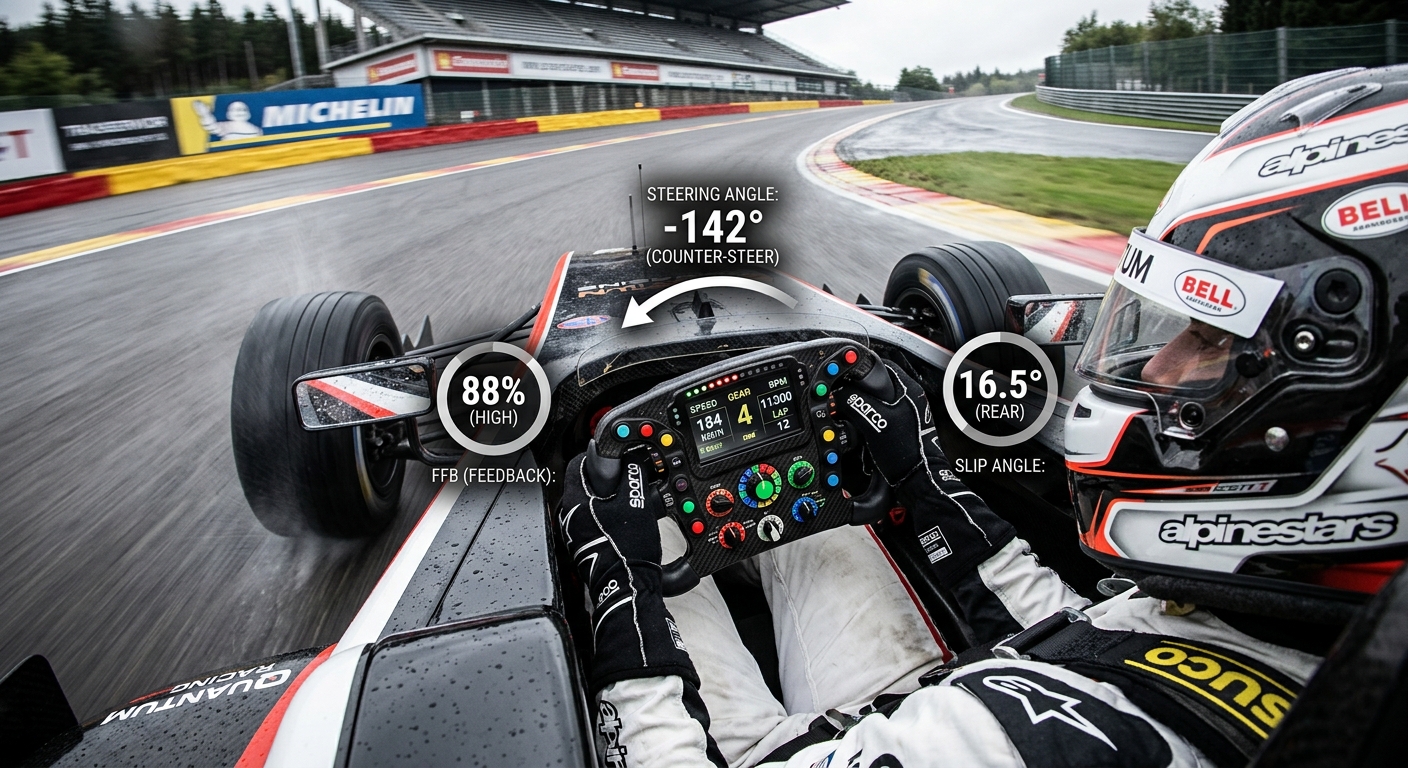 Direct drive wheels provide the high-fidelity feedback necessary for advanced car control and fine-tuning steering inputs.
