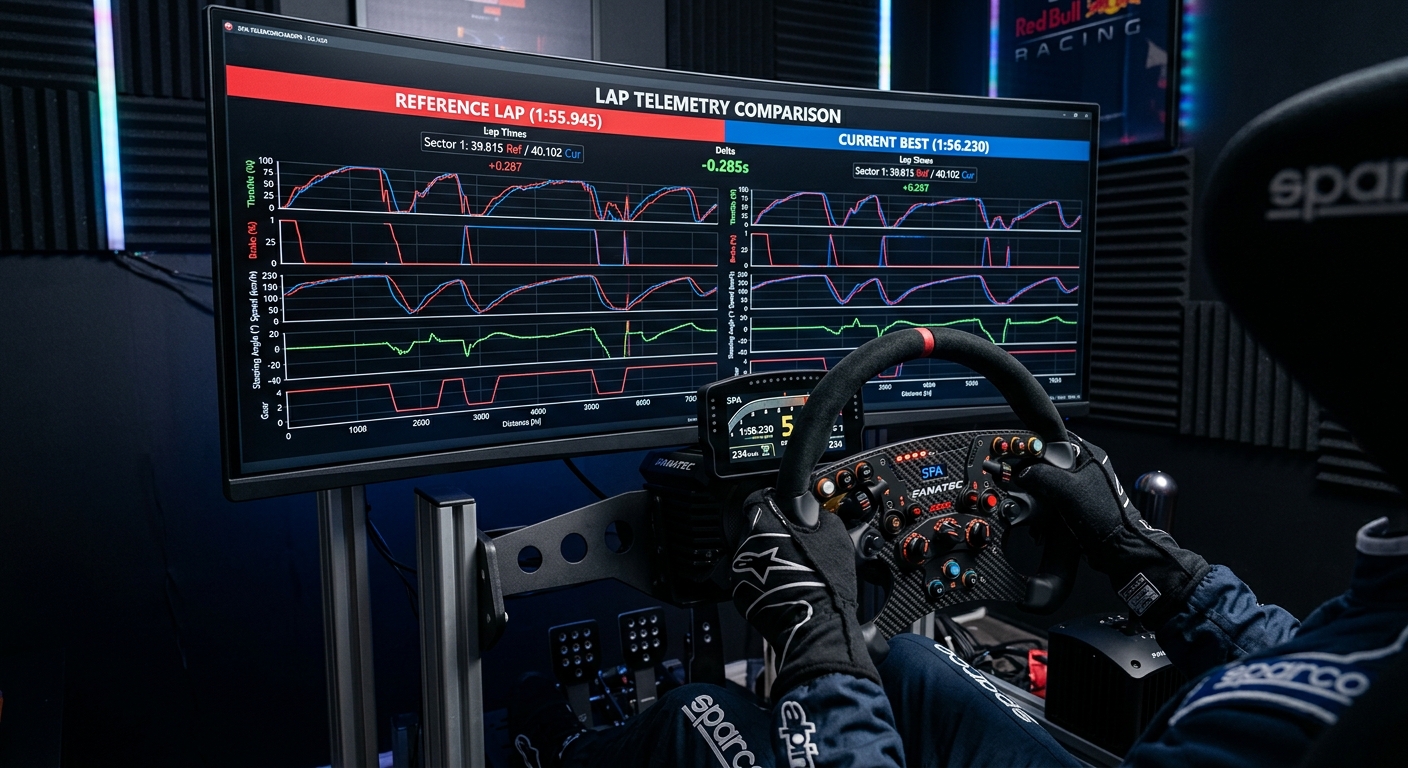 Comparing your inputs against a reference lap is the first step in identifying where you are losing time.