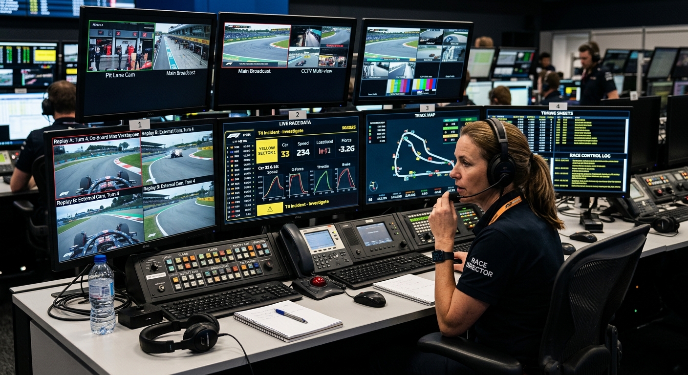 Centralized race data allows stewards to review incidents with full confidence in the environment's accuracy.