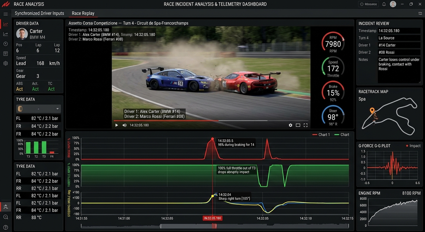 Telemetry data provides the objective evidence needed to confirm whether a hardware failure actually occurred during a race.