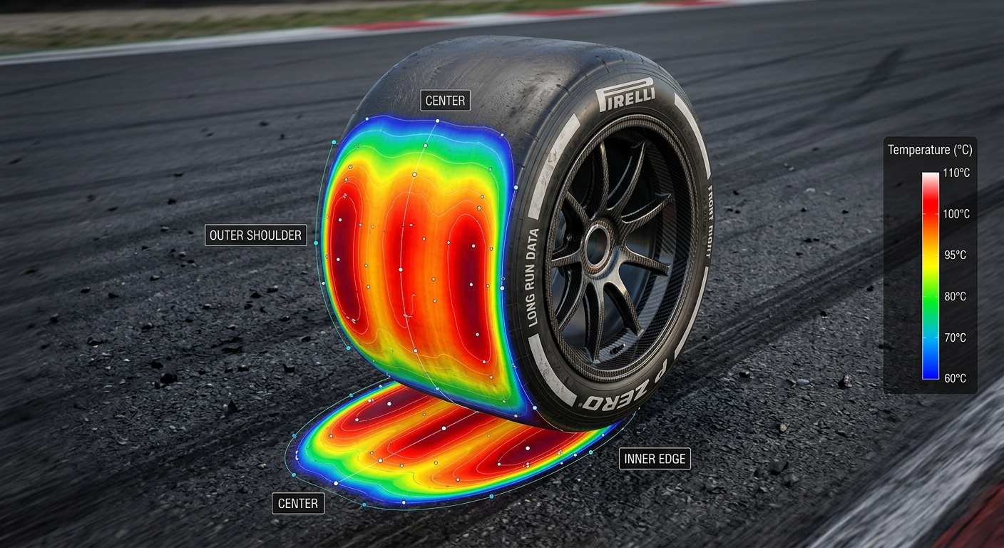 Heat management is often more critical than physical wear when deciding whether to take fresh tires.