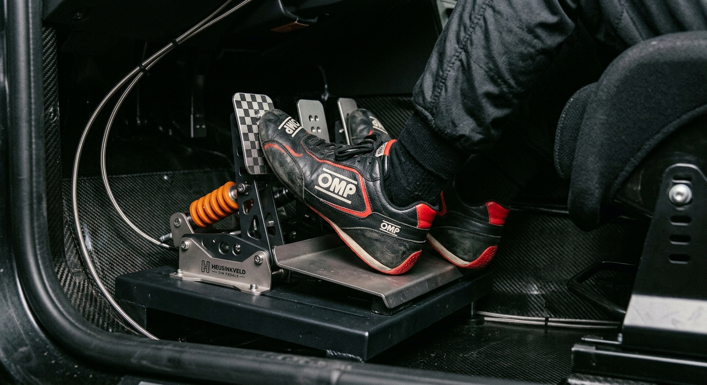 Proper footwork and trail-braking are essential to keeping the Supercar's nose pointed toward the apex.