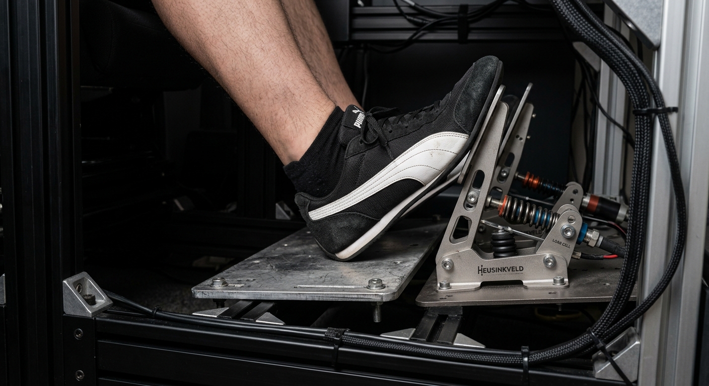 Correct pedal angles allow for precise load cell modulation, resulting in smoother braking decay in your telemetry data.