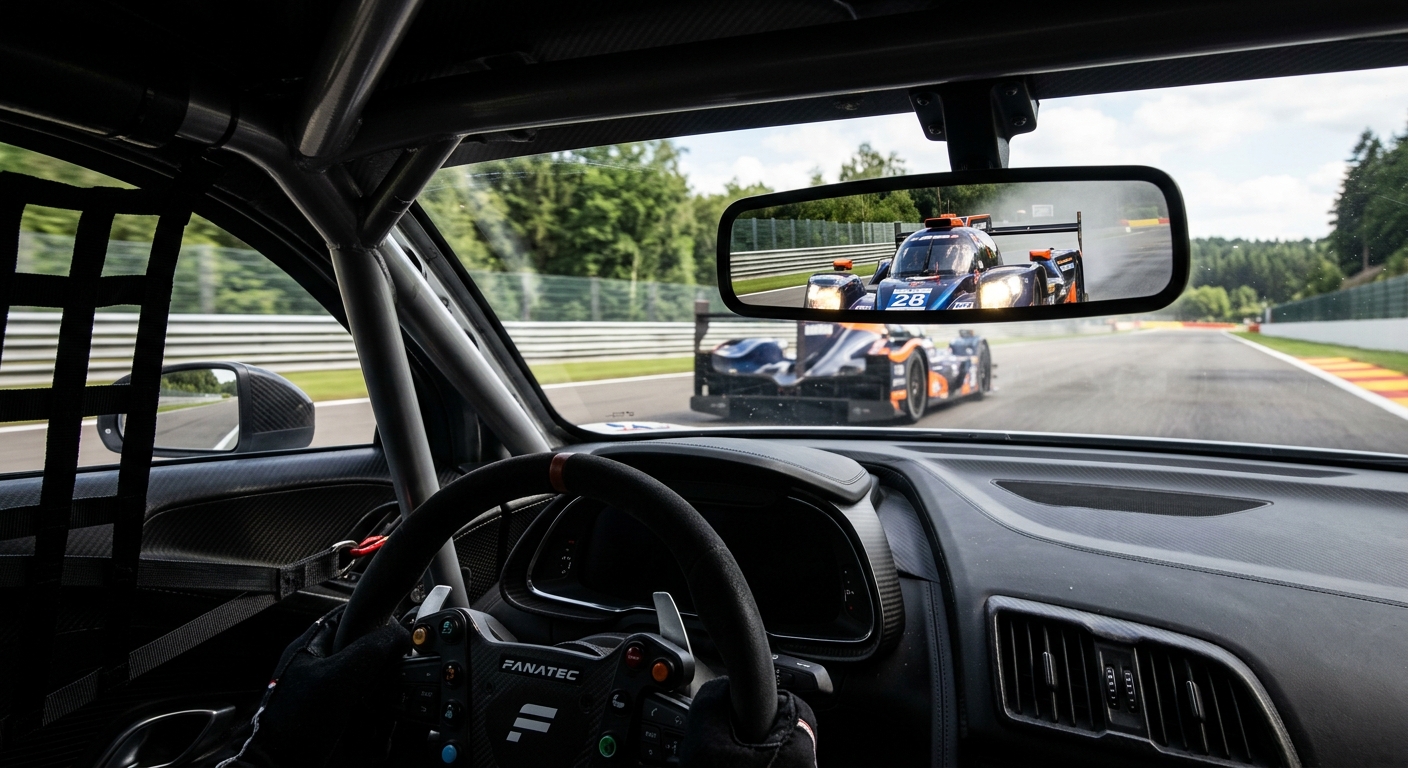 Effective mirror management and peripheral vision are critical skills for reducing the mental load during high-speed traffic exchanges.