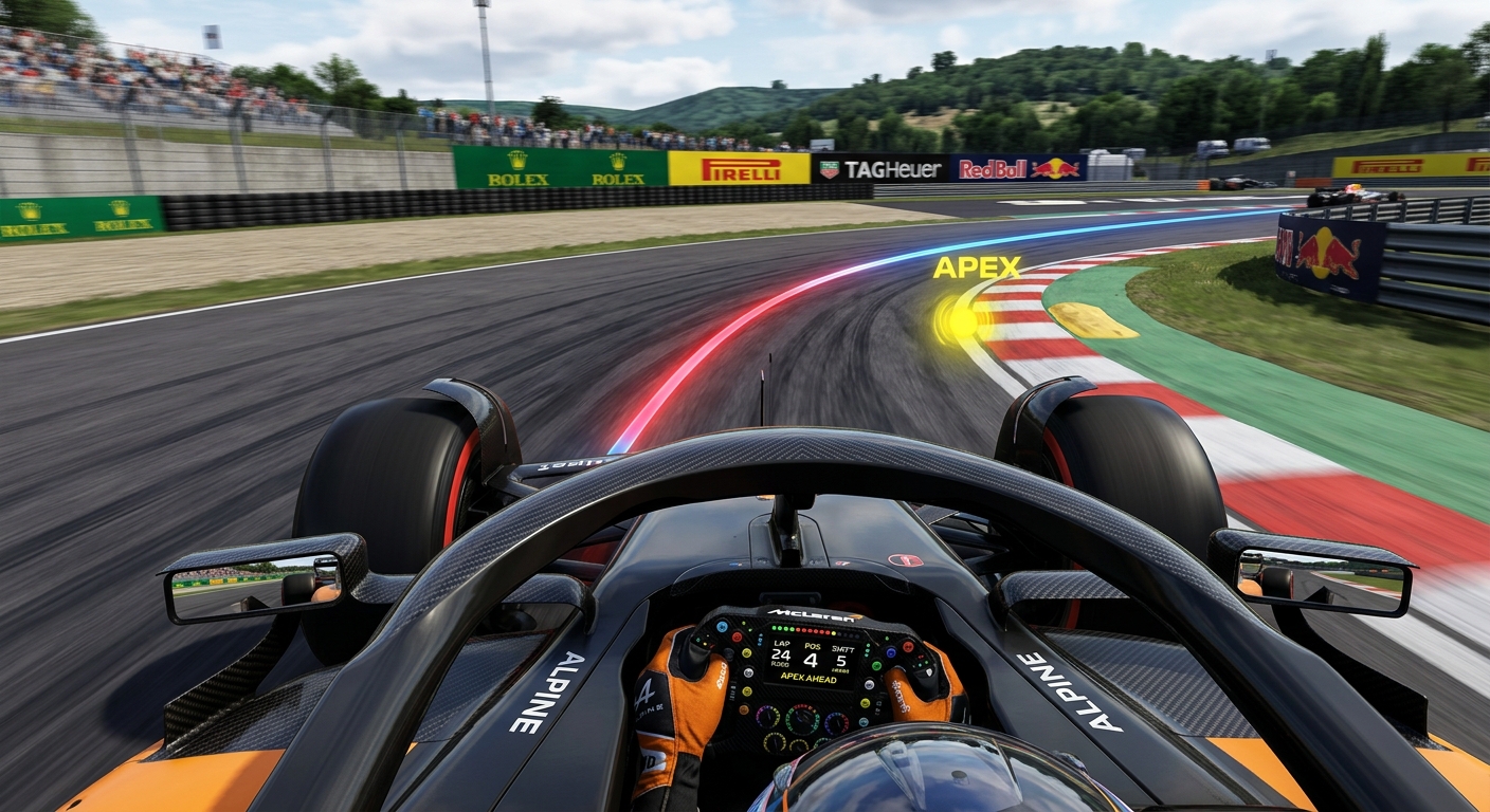 Correct focal points in the cockpit allow drivers to anticipate corners rather than reacting to them at the last second.