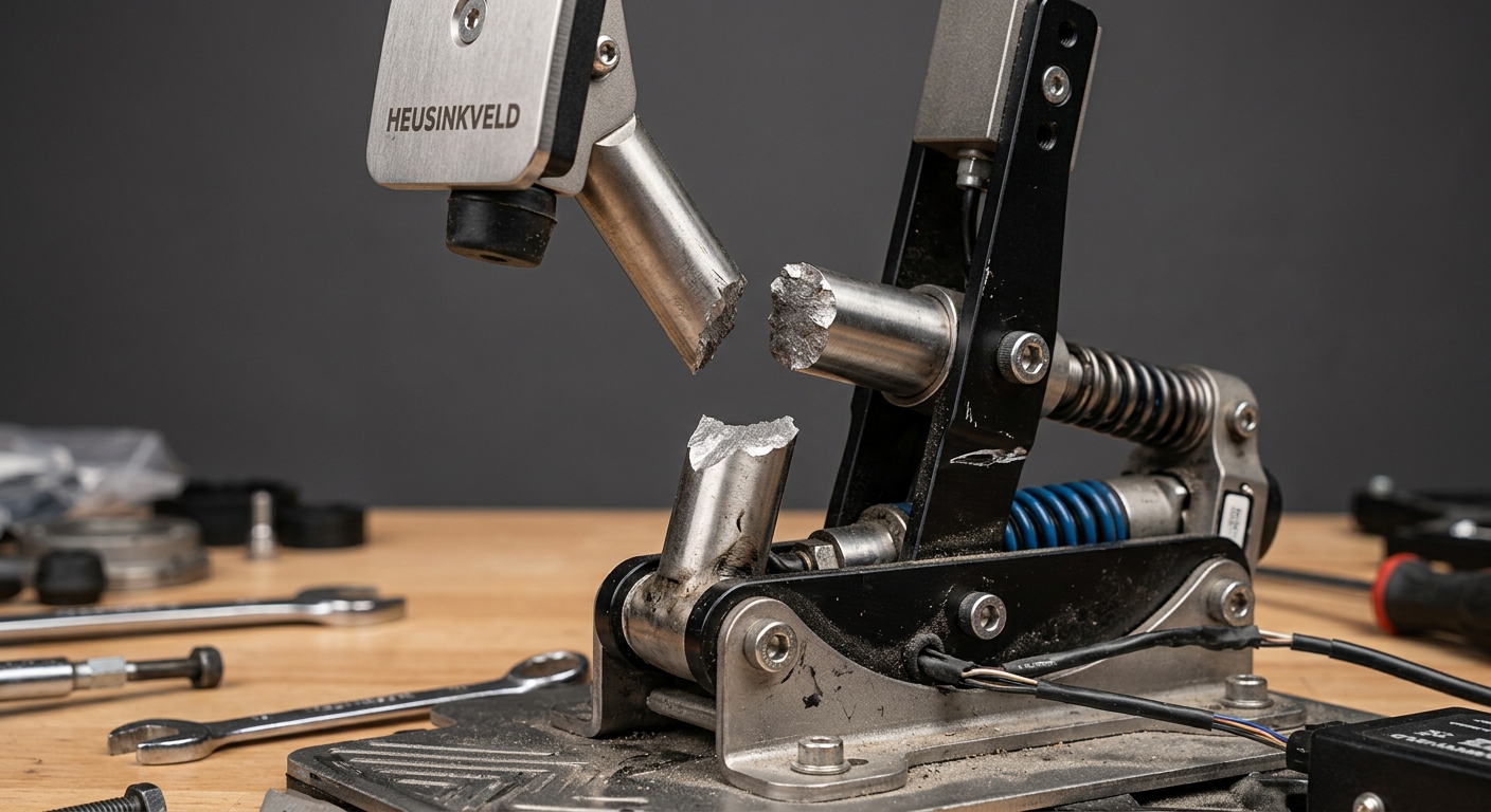 Physical hardware failures like snapped brake rods can cause catastrophic on-track incidents that stewards must evaluate fairly.