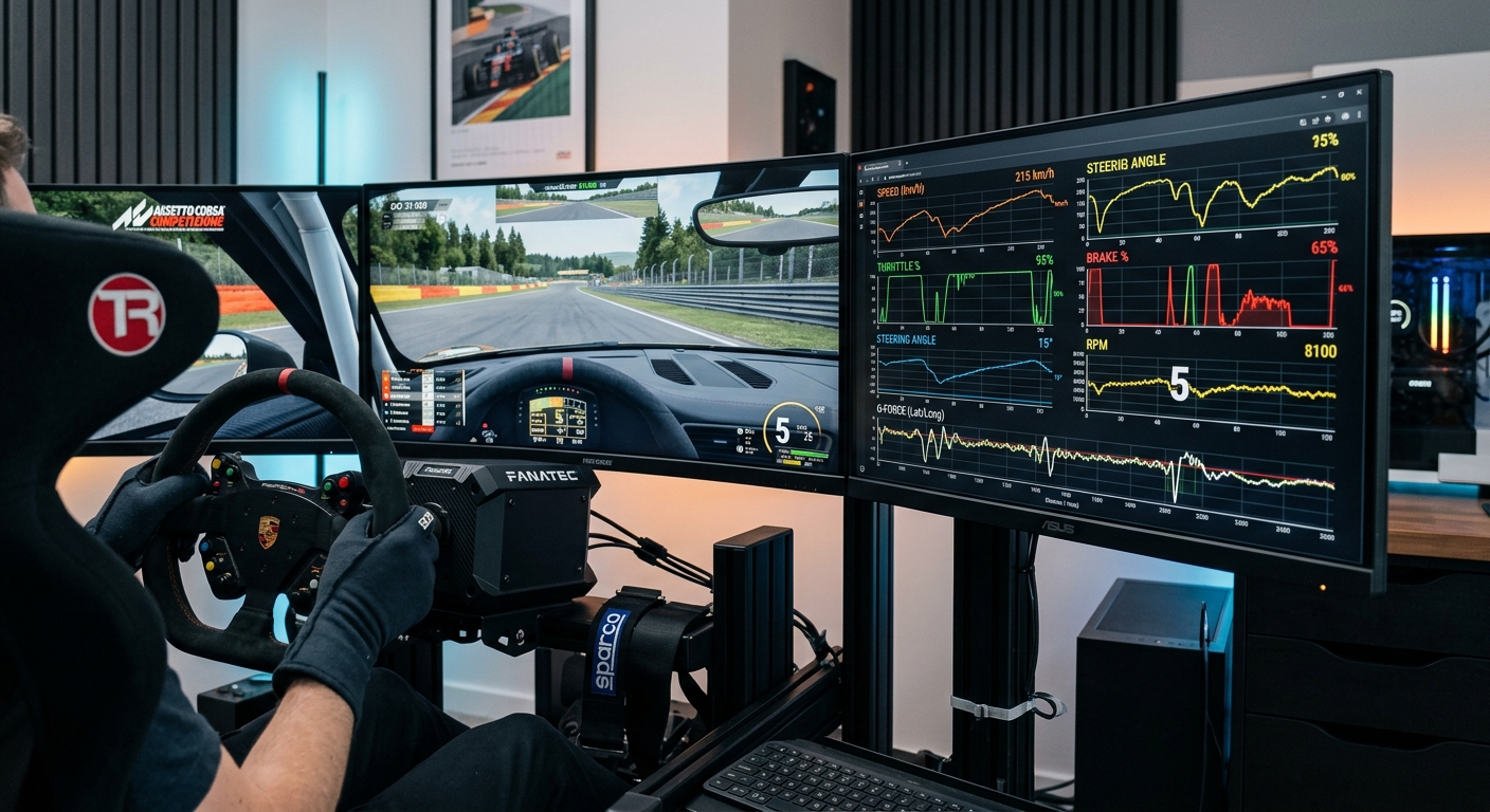 Analyzing telemetry traces helps identify inconsistent braking points and areas where the driver is coasting instead of accelerating.