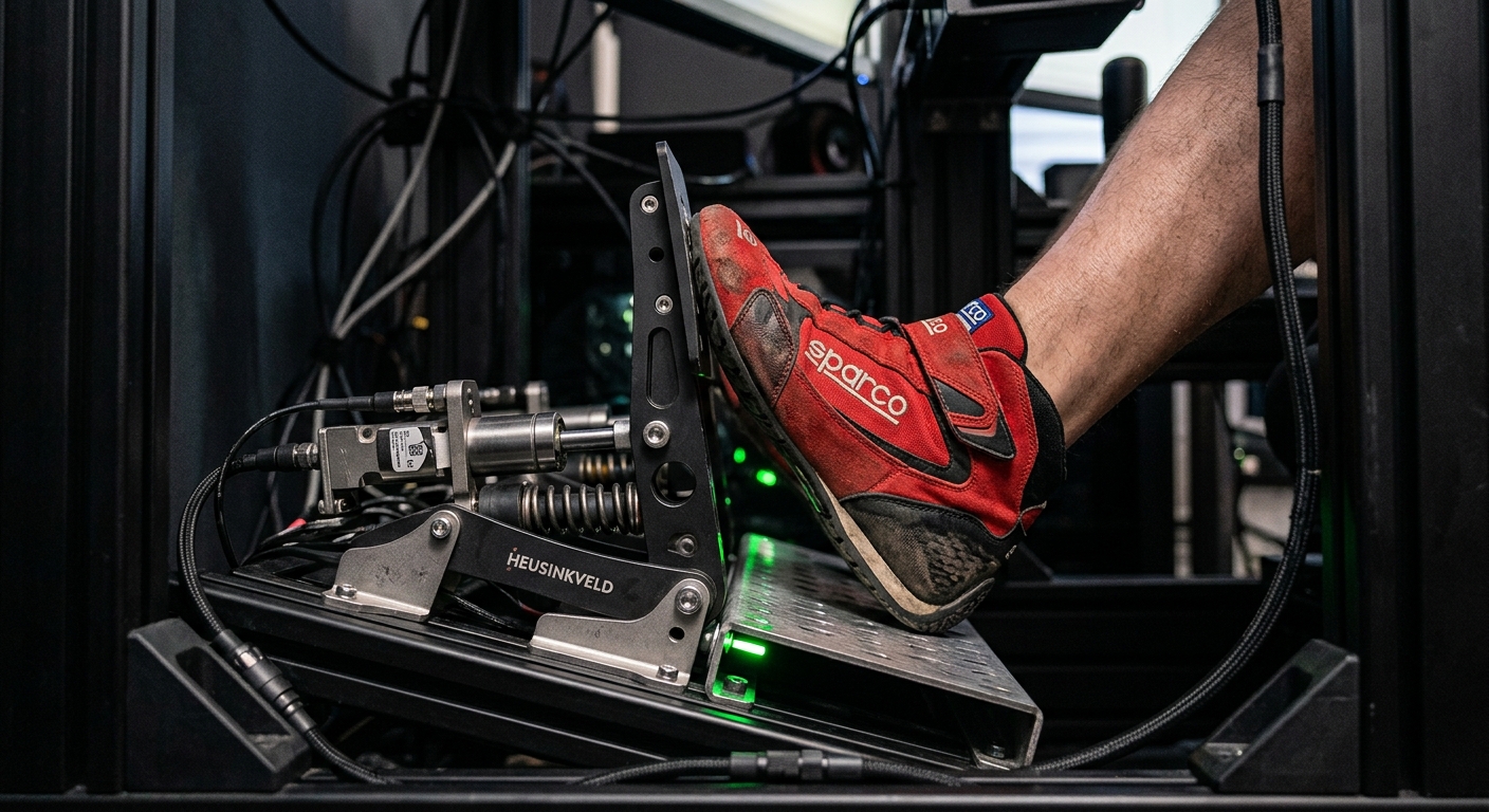 Finding a repeatable brake pressure is more important for lap times than using maximum physical force.