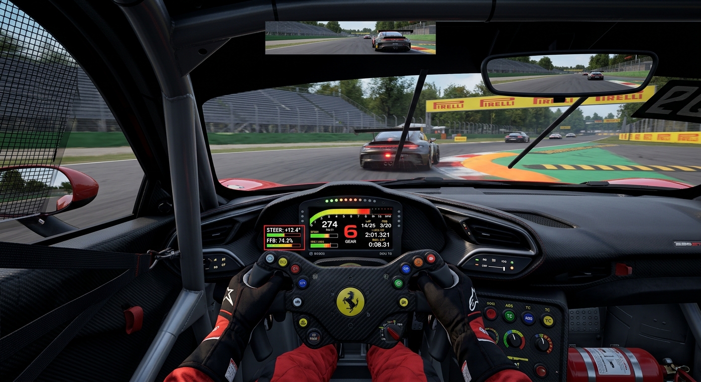 Using Content Manager to fine-tune the interaction between the sim engine and Simagic hardware.