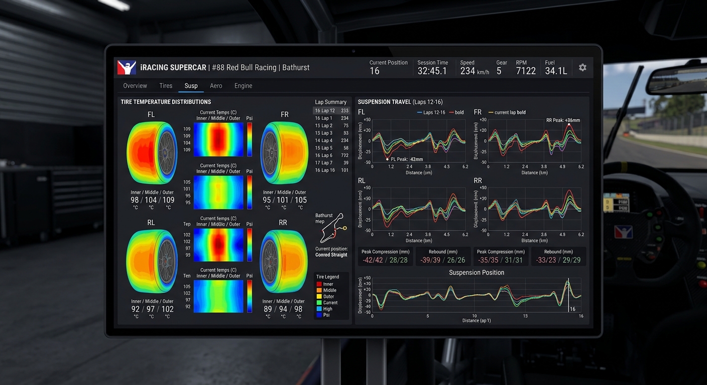 Using data-driven setup adjustments helps stabilize the rear end and improve overall consistency during long race stints.