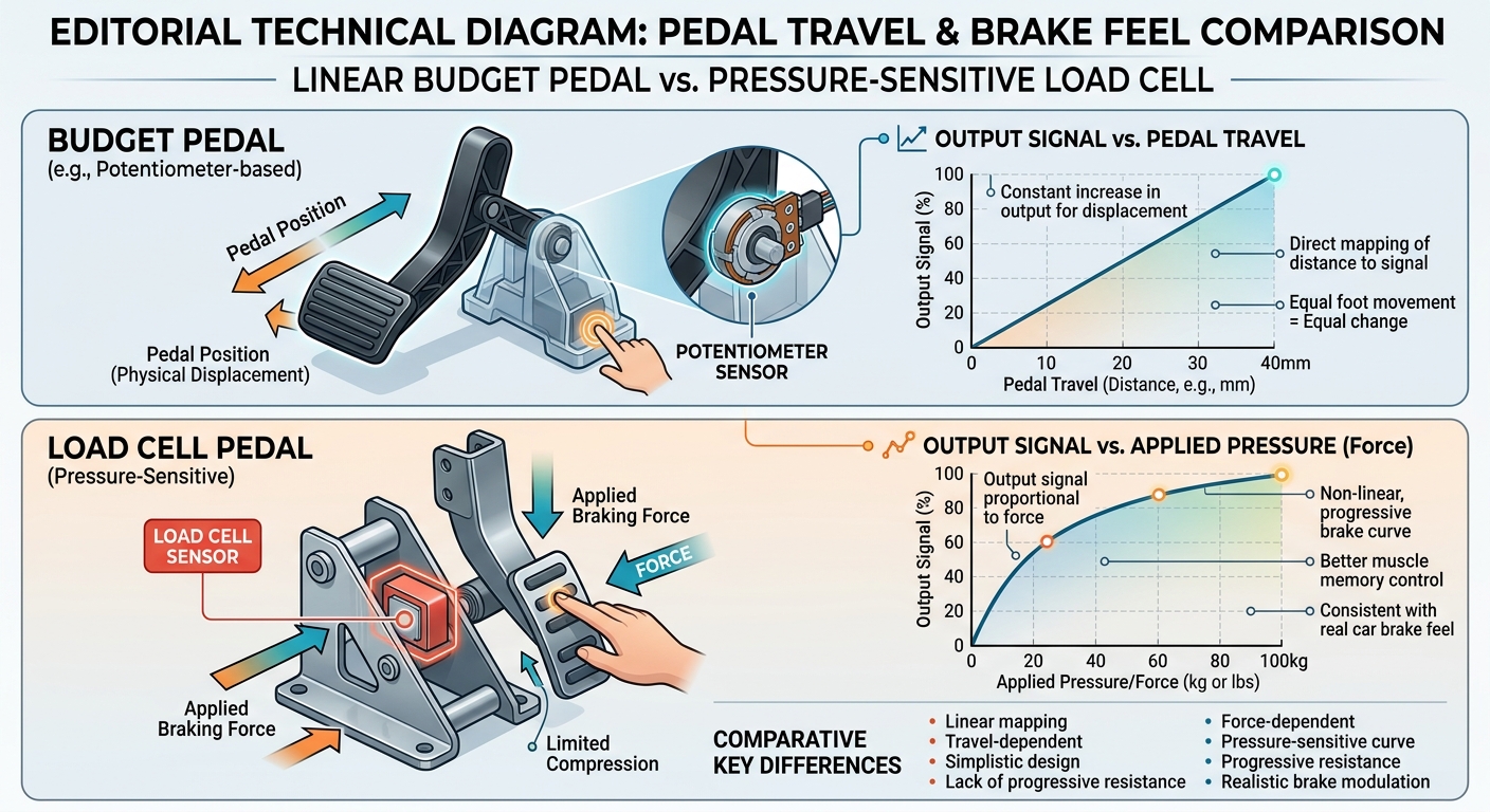 Diagram showing how load cell sensors translate physical pressure into precise digital input for better consistency.
