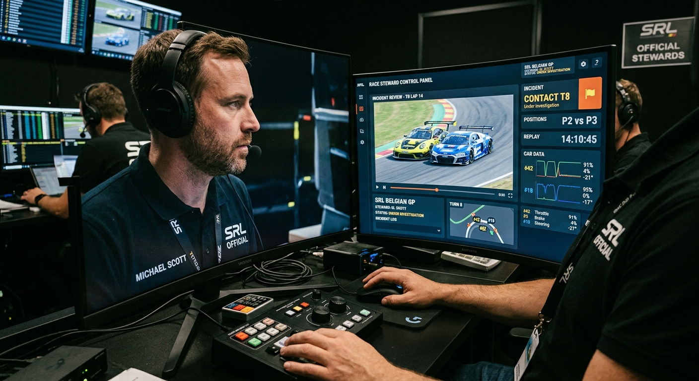 Stewards utilize professional review tools to distinguish between racing incidents and intentional breaches of the Sporting Code.