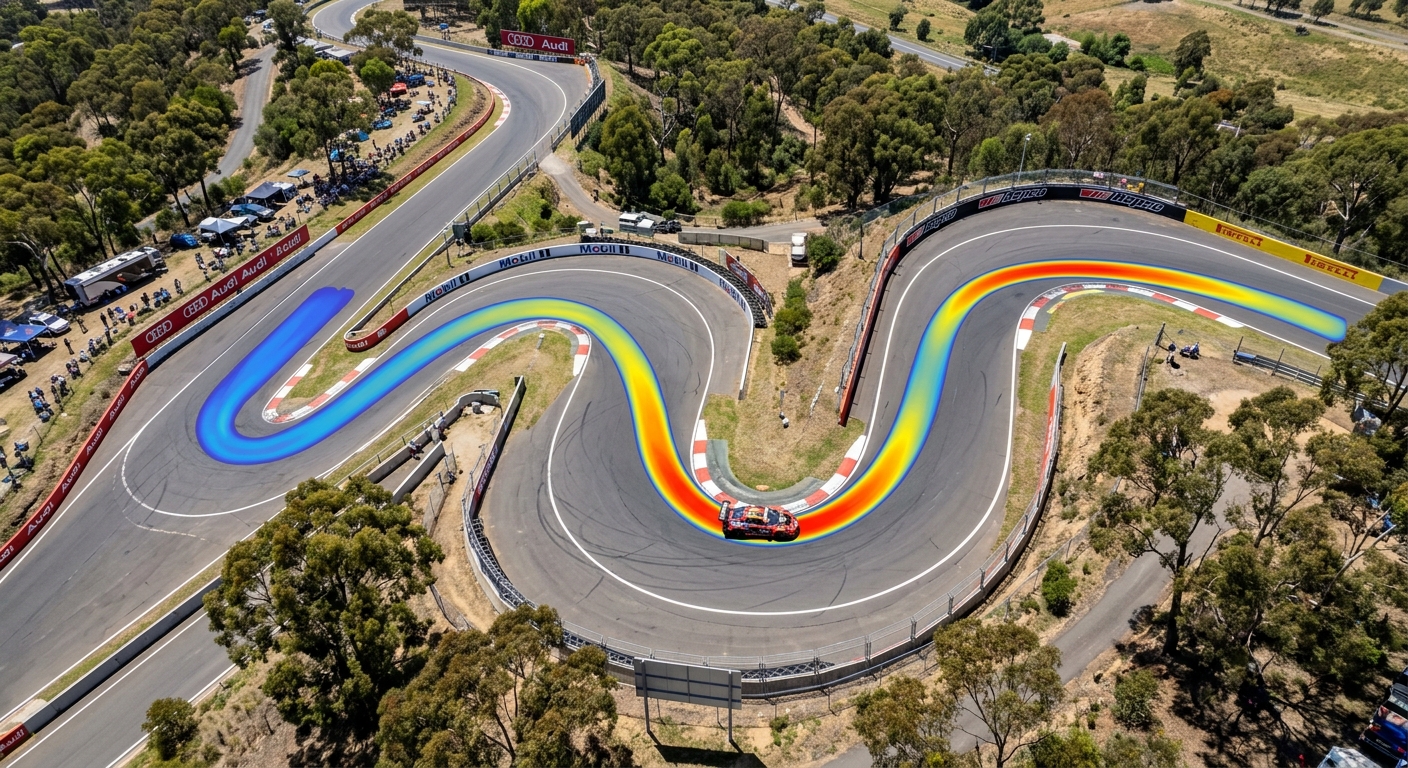 Visualizing the racing line through the Esses reveals where most drivers leave time on the table.