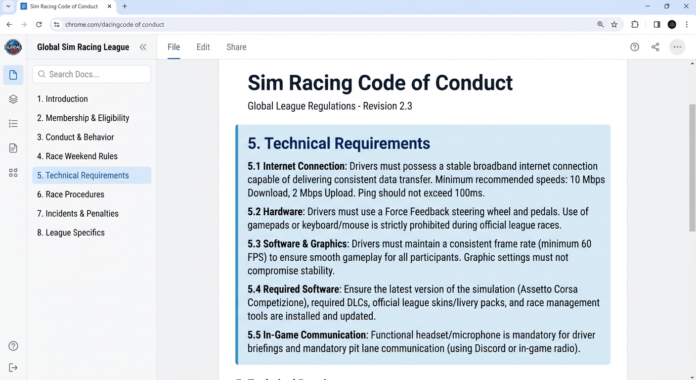 Standardized rulebooks help leagues handle technical incidents with transparency.