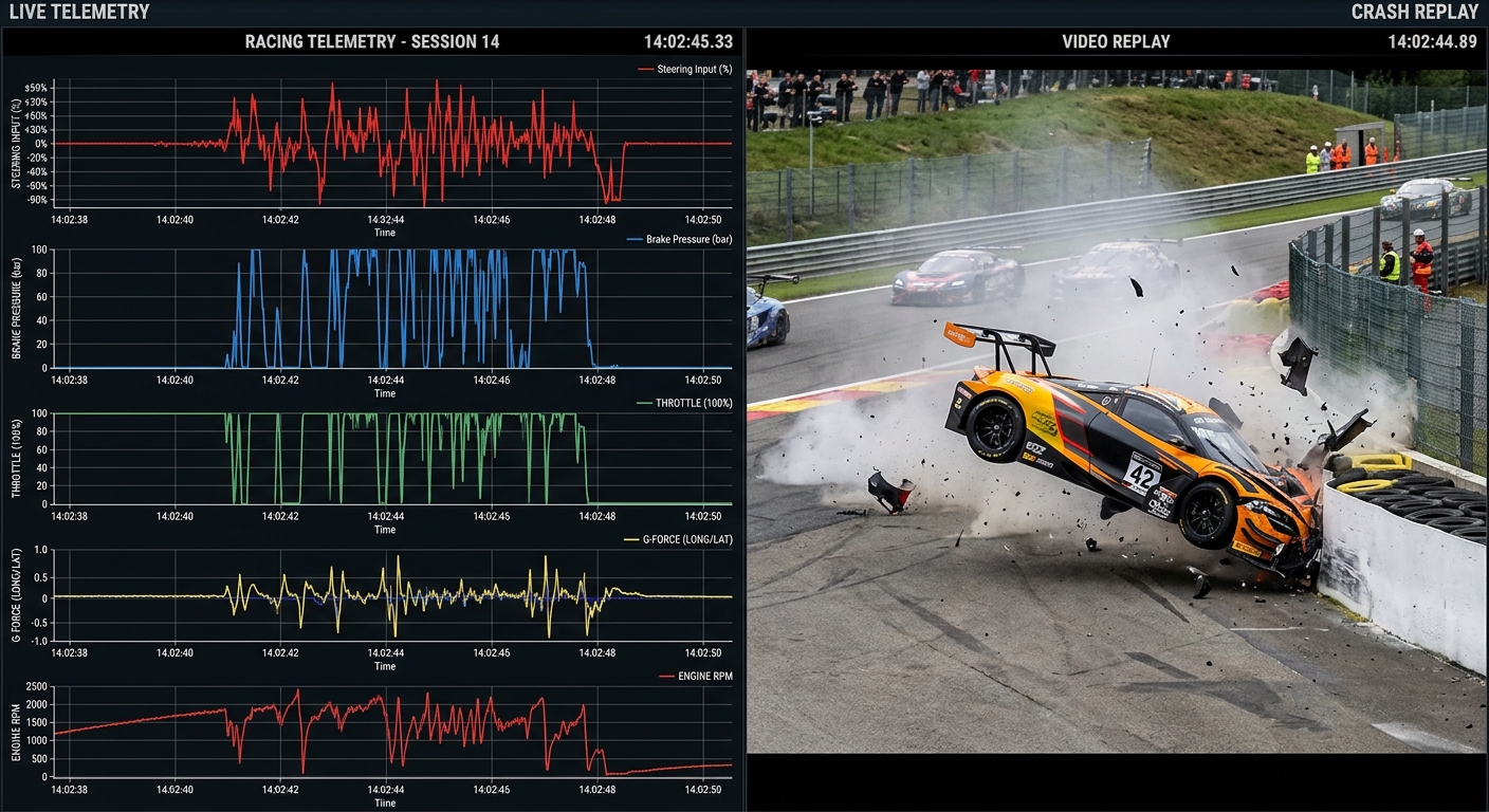 Analyzing telemetry data helps stewards verify if a driver's inputs match their claims of equipment malfunction.