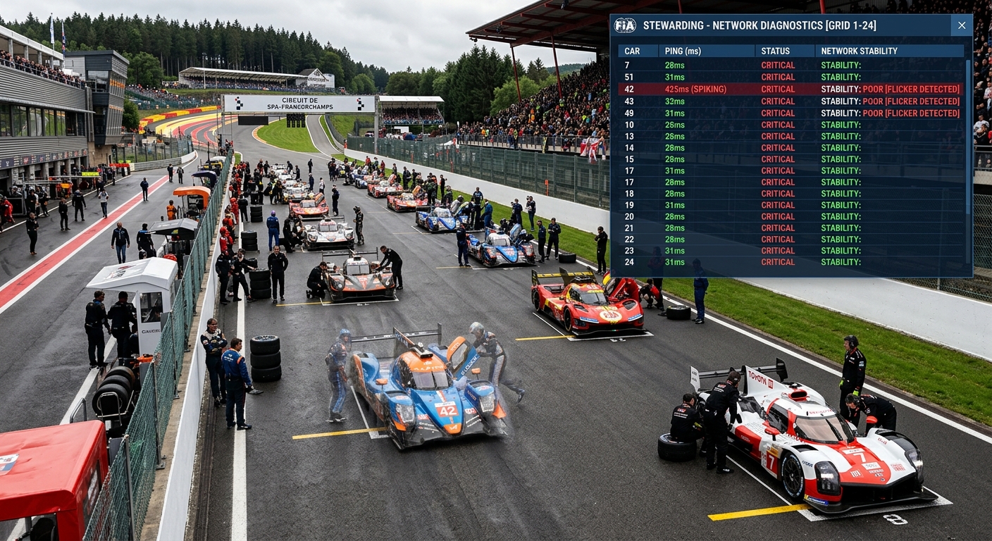 Stewards must balance individual connection issues against the collective safety and racing experience of the entire grid.