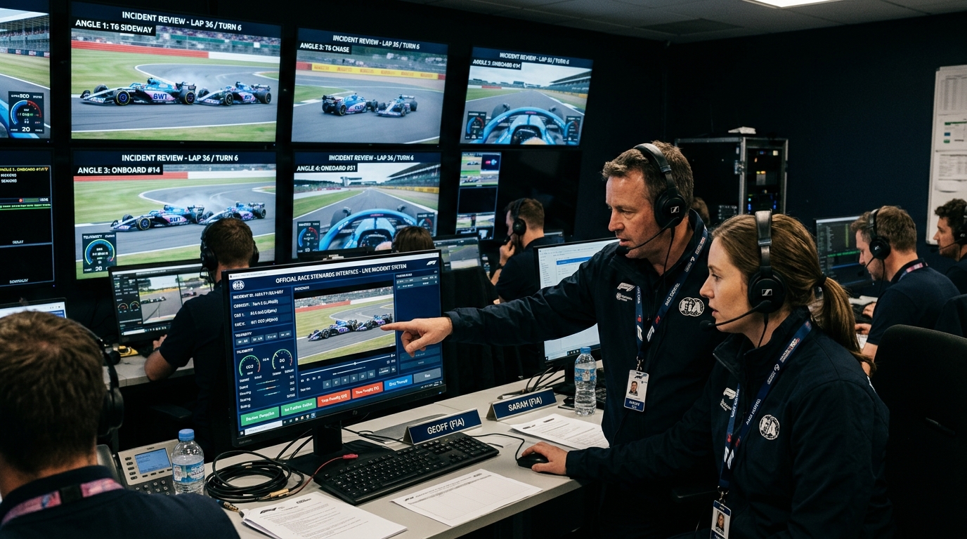 Race control must determine if a racing incident was caused by driver error or equipment malfunction.