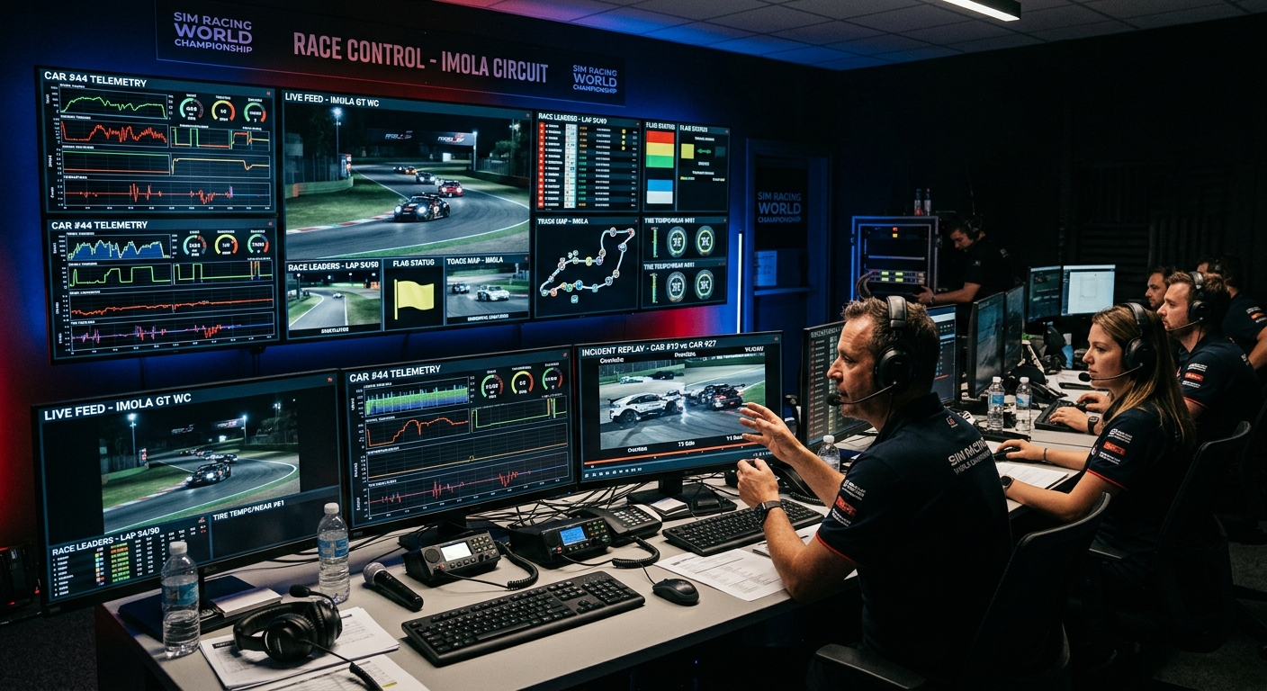 A race steward reviews telemetry data to determine if a collision was caused by a hardware failure.
