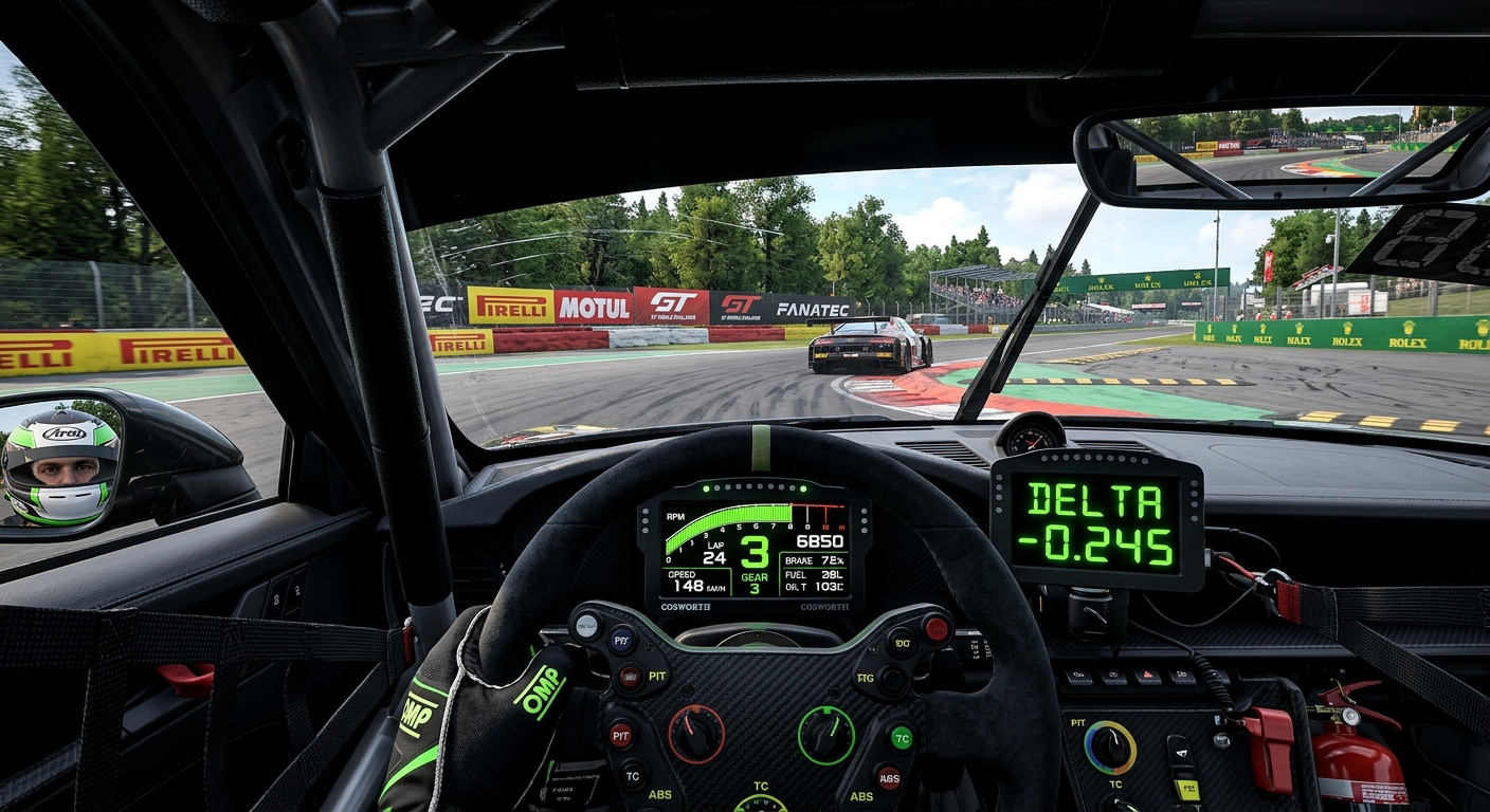 Managing the psychological pressure of a fast lap requires focusing on markers rather than the delta timer.