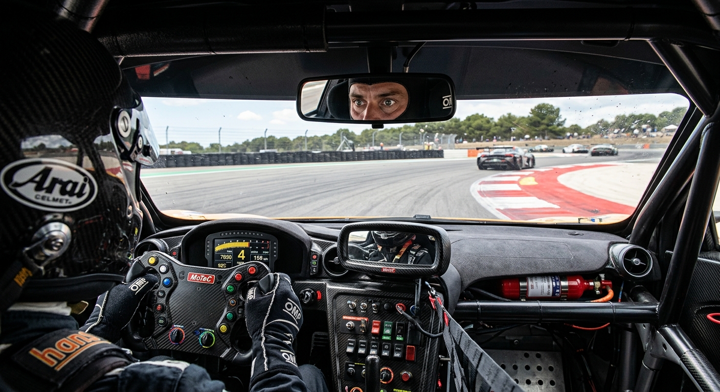 Focusing on the apex instead of the tarmac immediately in front of the car improves cornering speed.