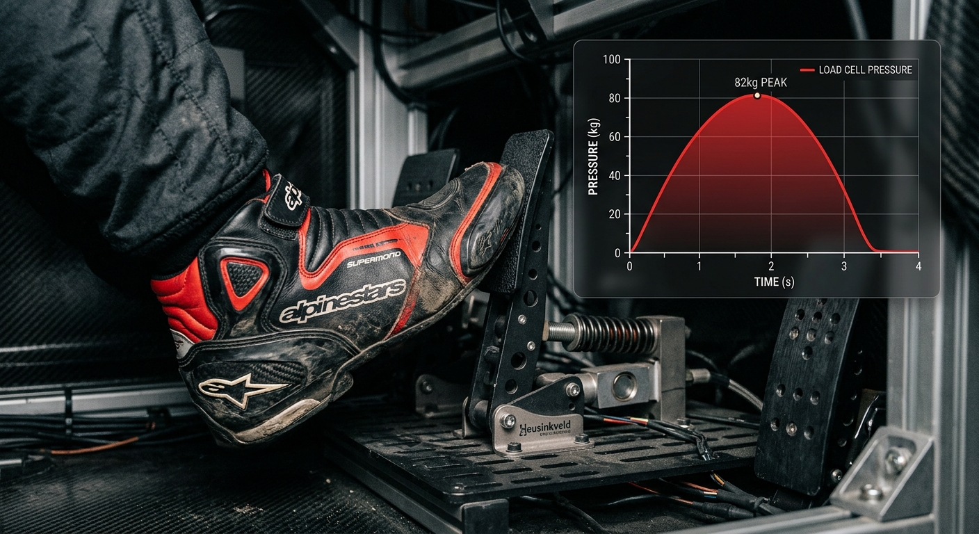 Consistent brake pressure starts with a stable seating position that allows for precise modulation of load cell pedals.