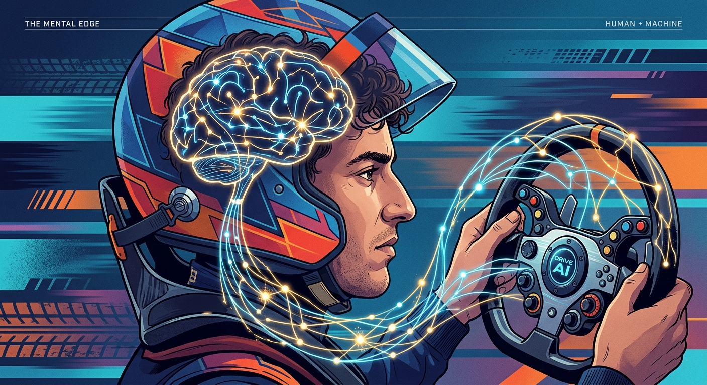 Mental fatigue occurs when the brain is overwhelmed by active decision-making during high-speed driving.