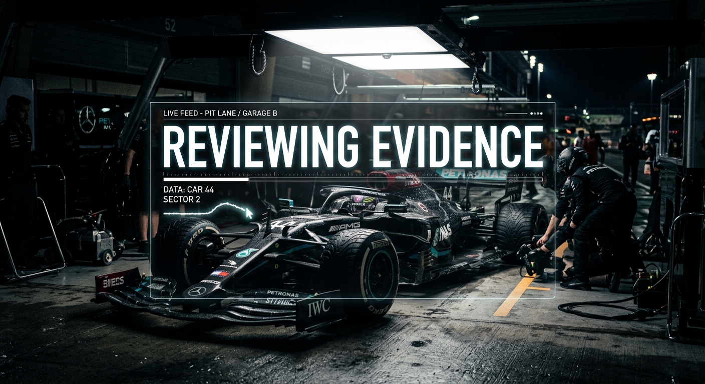 A professional race control interface reviewing track evidence to maintain competitive integrity and fair play during a session.