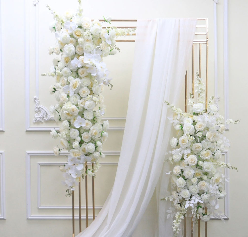 White Silk Floral